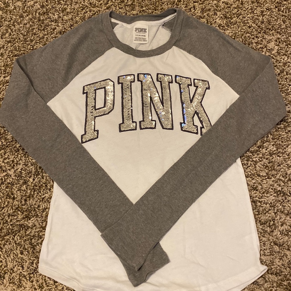 PINK grey long sleeve